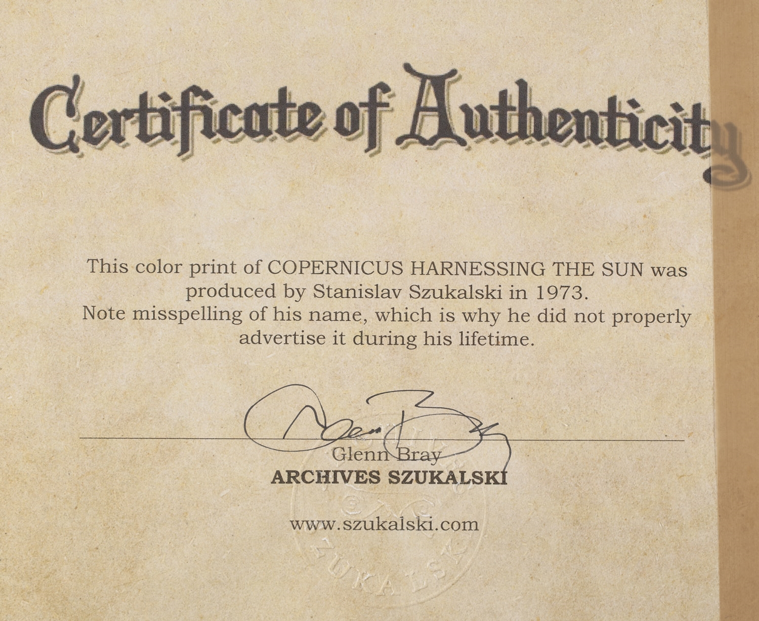 Artwork by Stanislaw Szukalski, Kopernik poskramiający słońce, Made of print/paper