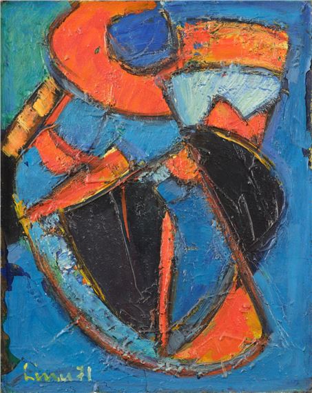 Komposition rot - blau by Carl Walter Liner, 1971