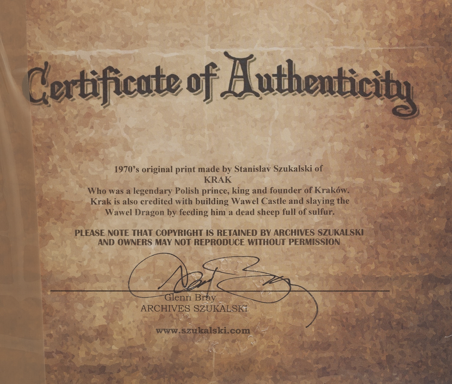 Artwork by Stanislaw Szukalski, Krak" ("Krak zabijający smoka, Made of cynkografia/paper