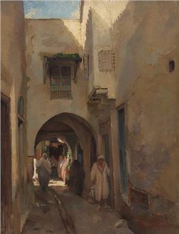 Venelle animée à Tunis - Max Moreau