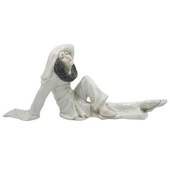 Sad Pierrot Porcelain Figure - Gebruder Heubach