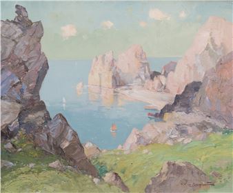Seascape with cliffs - Francesco Pablo de Besperato