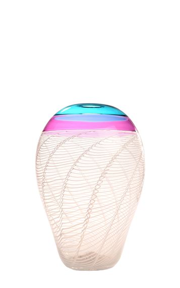 A large Willow glass vase - Mike Hunter