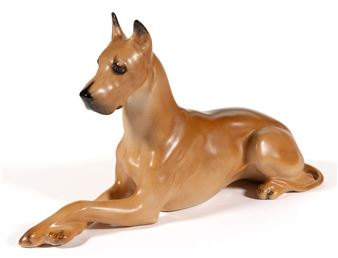 AMERICAN BOEHM PORCELAIN DOG FIGURE - Edward Marshall Boehm