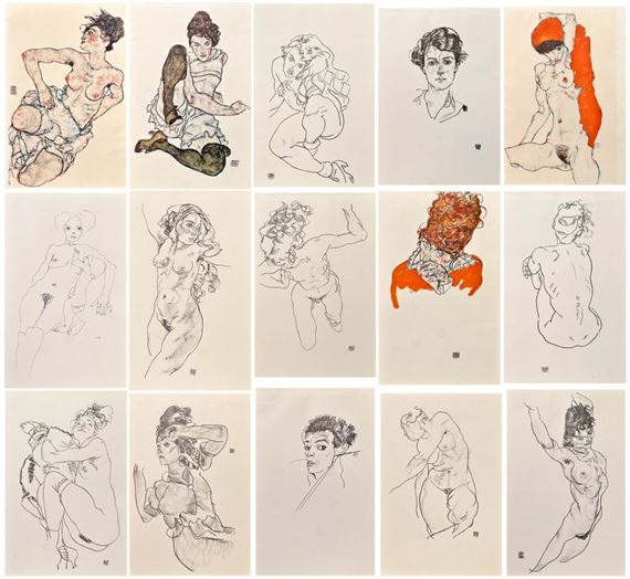 HANDZEICHNUNGEN PORTFOLIO OF 15 PRINTS - Egon Schiele