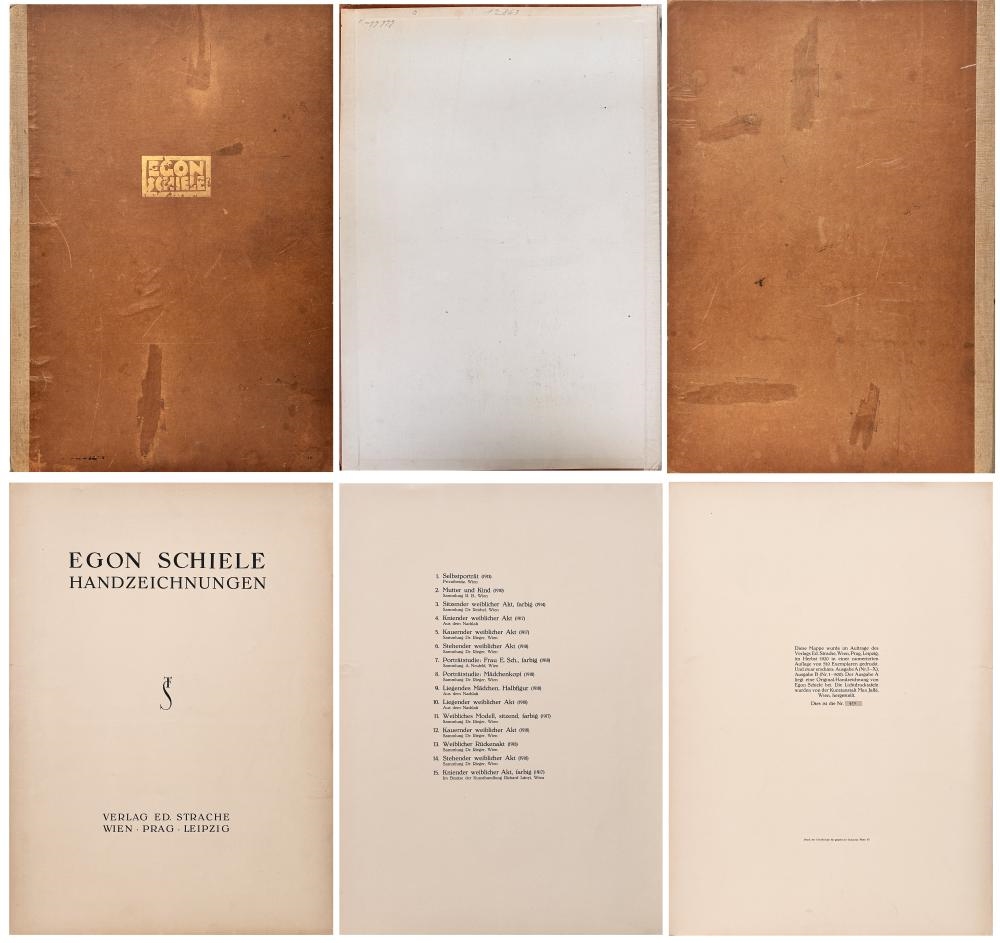Artwork by Egon Schiele, HANDZEICHNUNGEN PORTFOLIO OF 15 PRINTS, Made of Collotype