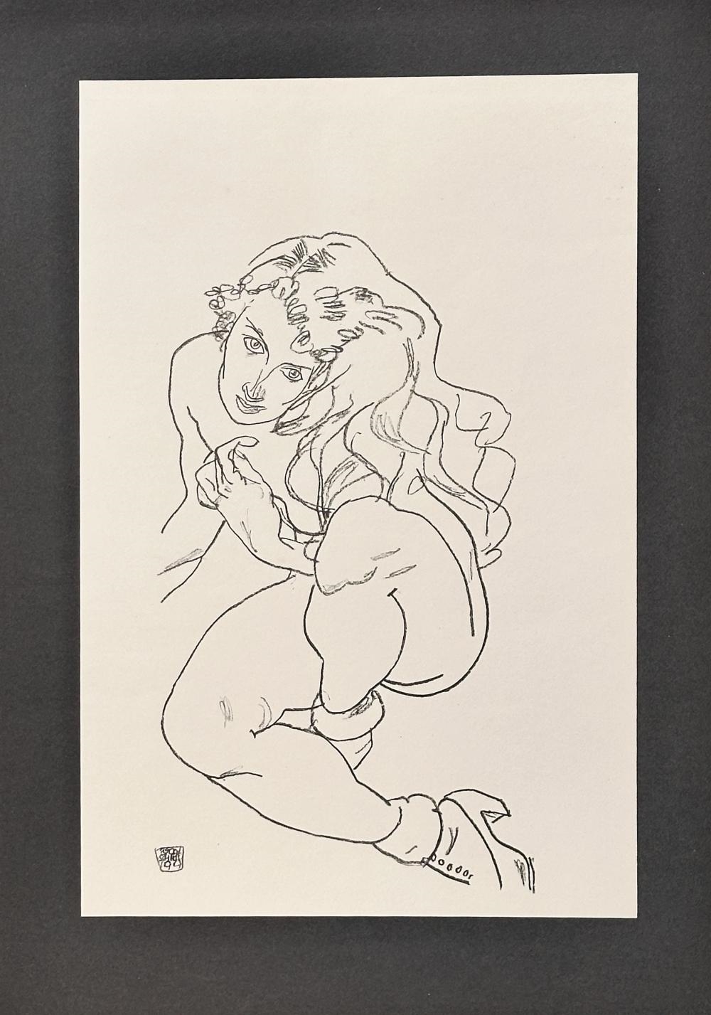 Artwork by Egon Schiele, HANDZEICHNUNGEN PORTFOLIO OF 15 PRINTS, Made of Collotype