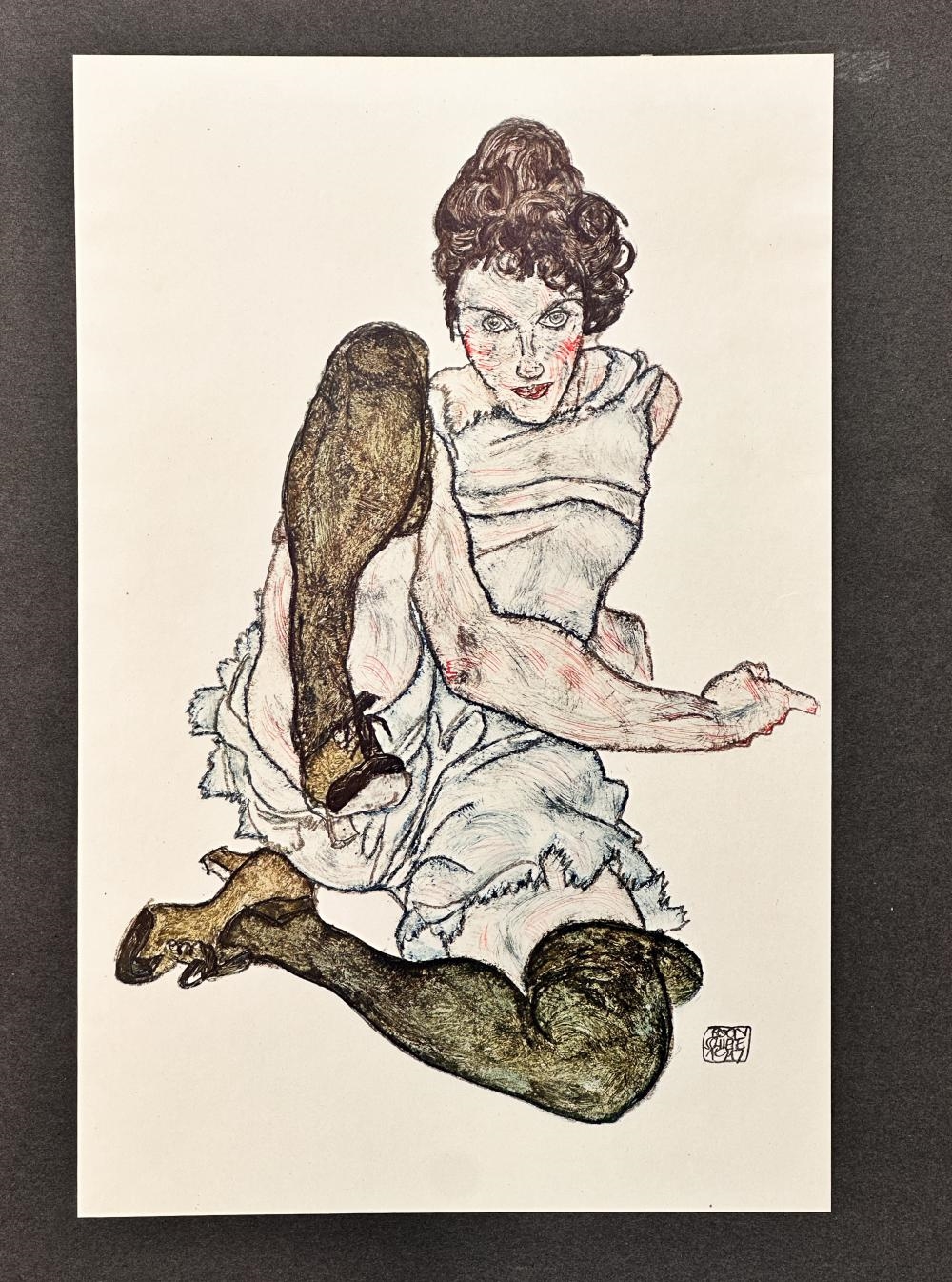 Artwork by Egon Schiele, HANDZEICHNUNGEN PORTFOLIO OF 15 PRINTS, Made of Collotype