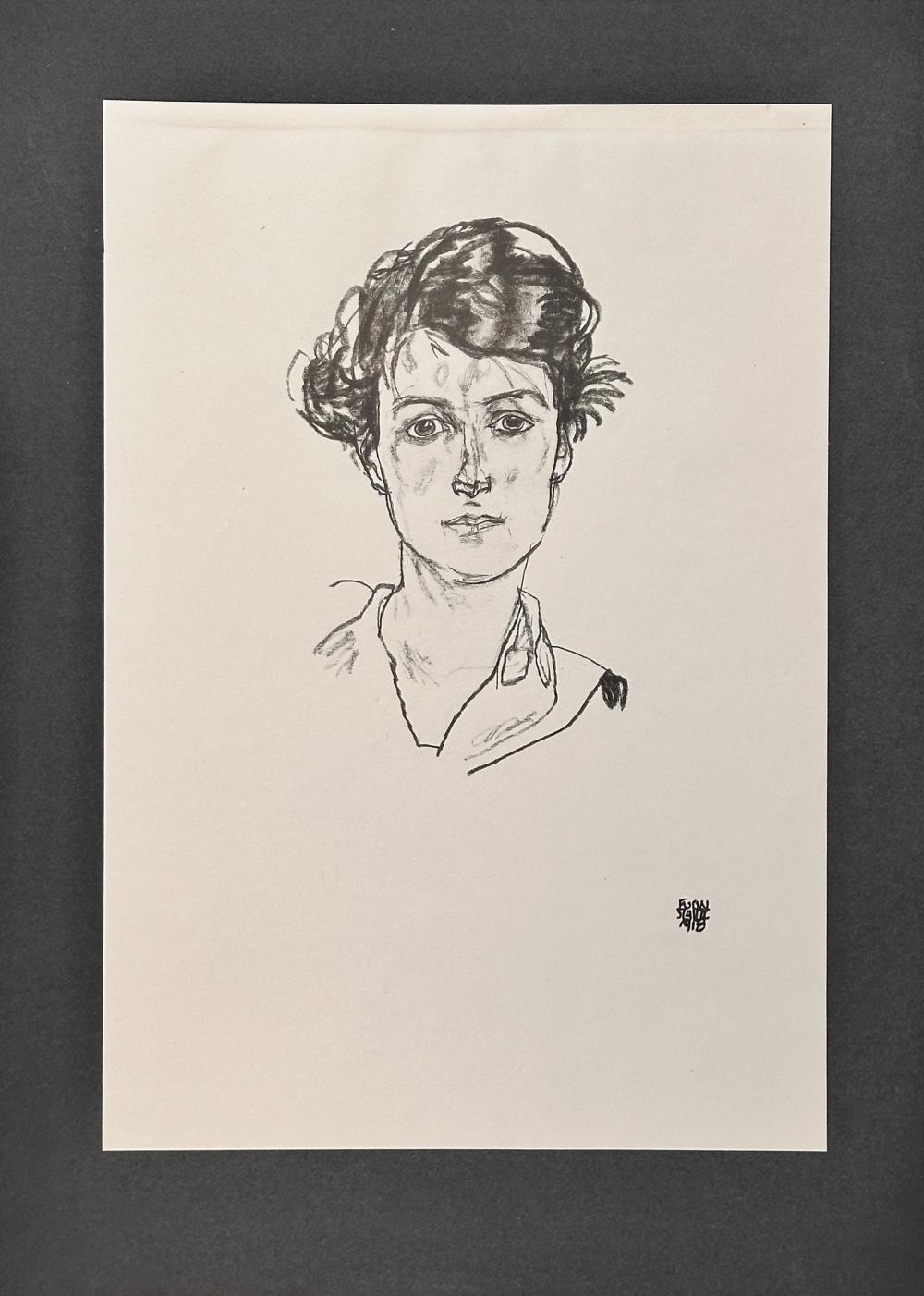 Artwork by Egon Schiele, HANDZEICHNUNGEN PORTFOLIO OF 15 PRINTS, Made of Collotype