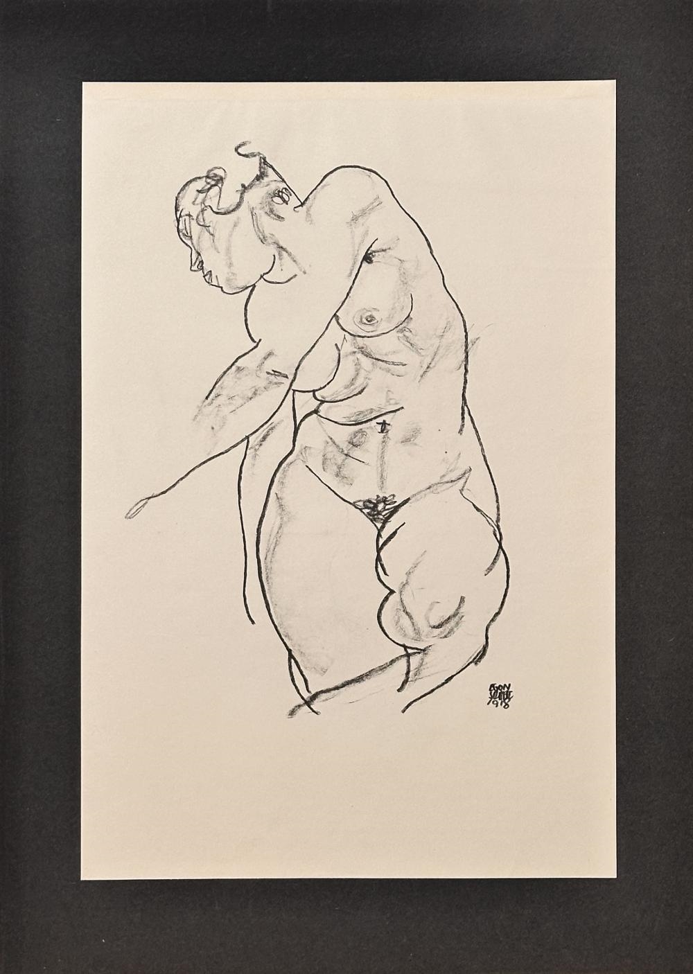 Artwork by Egon Schiele, HANDZEICHNUNGEN PORTFOLIO OF 15 PRINTS, Made of Collotype