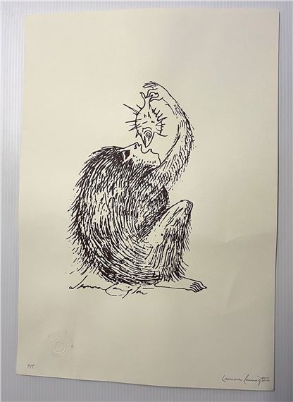 MONKEY EATING A FISH - Leonora Carrington