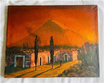 View of Popocatepetl from Atlixco - Guillermo Gómez Mayorga