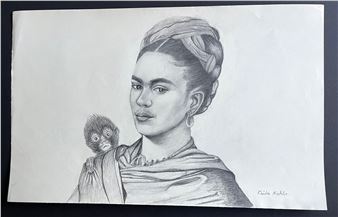 Self portrait with Monkey - Frida Kahlo