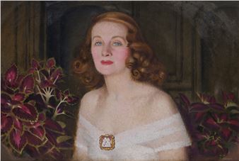 PORTRAIT OF A LADY IN A WHITE - Keith Henderson