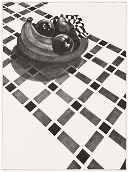 Checkered Tablecloth - Louis Lozowick