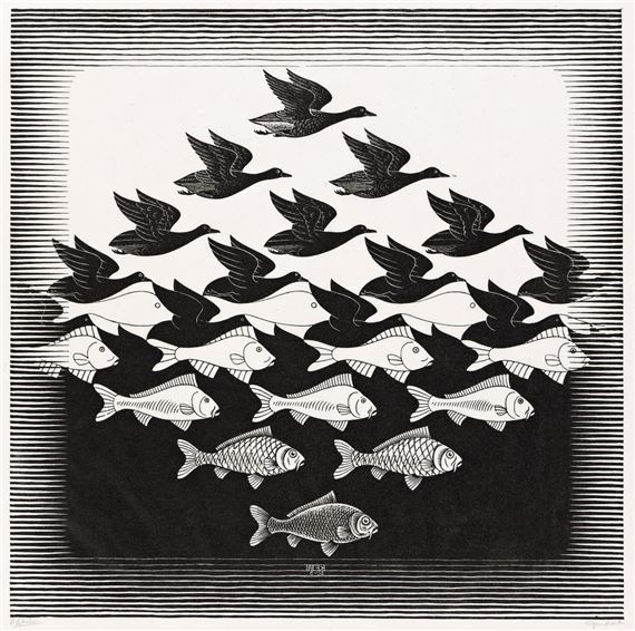 Sky and Water I - Maurits Cornelis Escher