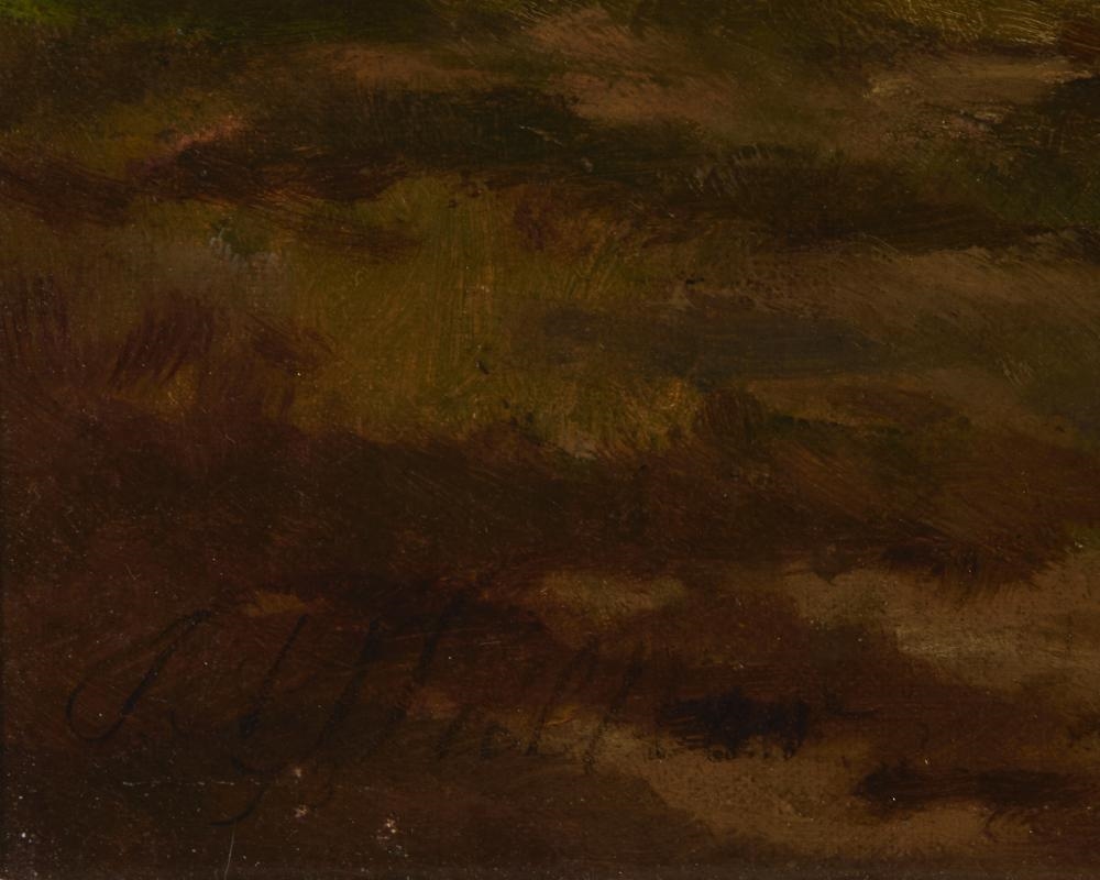 Artwork by Continental School, 19th Century, Woman on horseback, Made of Oil On Canvas Laid To Waxed Canvas