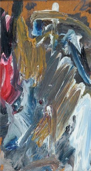 Nocturne, red silhouette by Fermin Aguayo, 1974