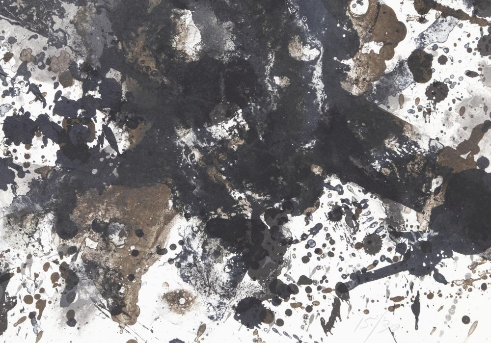 Artwork by Sam Francis, Dark Plated, Made of Lithograph On Bfk Rives