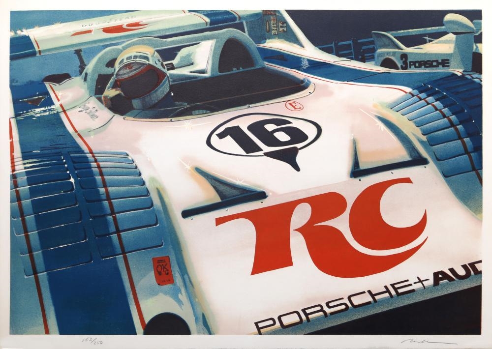 Artwork by Ron Kleemann, Porsche, Made of Lithograph On Arches Paper