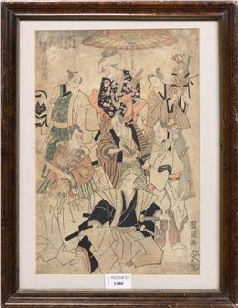 KABUKI ACTORS - Utagawa Toyokuni