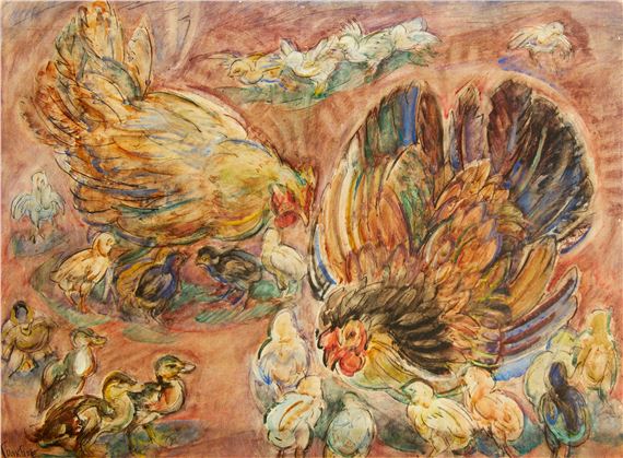 Deux mères poules - Nikolai Alexandrovich Tarkhoff