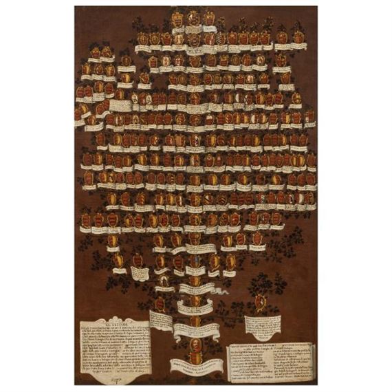 ALBERO GENEALOGICO DELLA FAMIGLIA PIATESI - Bolognese School, 17th Century
