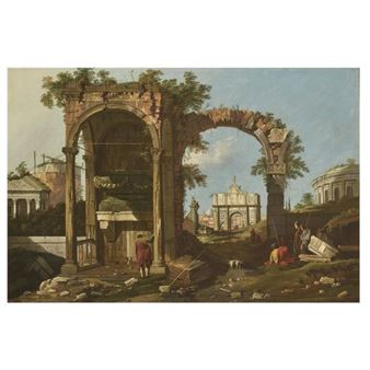 ARCHITECTURAL CAPRICCIO WITH RUINS AND CLASSICAL BUILDINGS - Canaletto