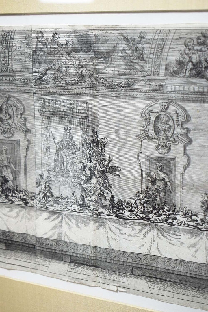 Artwork by Giovanni Battista Lenardi, BANQUET TABLE FOR THE RECEPTION OF THE EARL OF CASTLEMAINE, Made of Engraving
