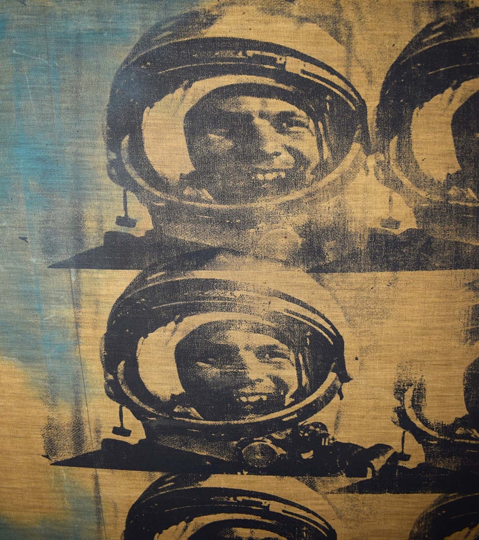 Artwork by McKenzie, YURI GAGARIN, Made of Screenprint On Raw Canvas
