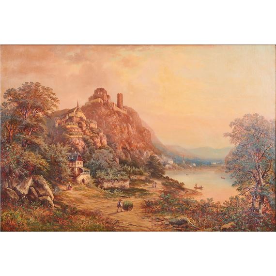 Landscape with Castle by Continental School, 19th Century, 1875