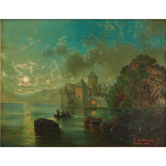 Castle at Night by Continental School, 19th Century, 1869