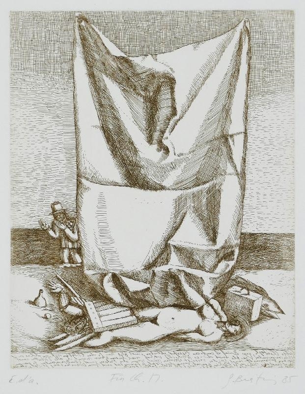 Artwork by Gisela Breitling, Untitled, Made of Radierung in Braun