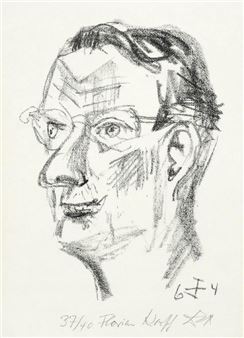 Bildnis Florian Karsch I (in Kreidetechnik) - Otto Dix