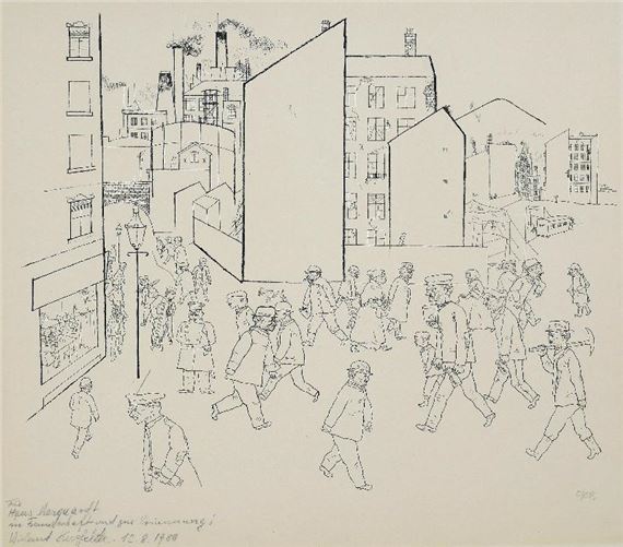 Menschen in der Straße - George Grosz