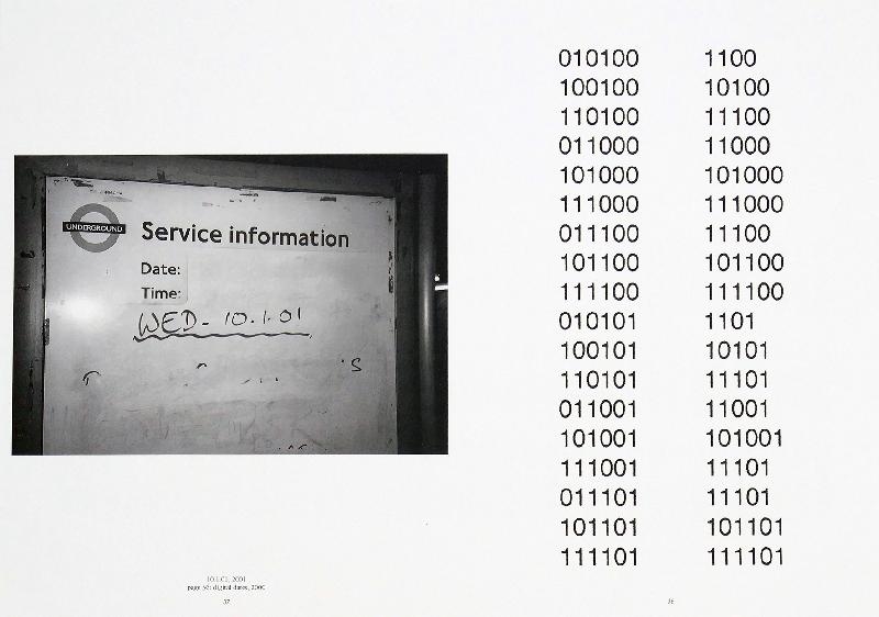 Artwork by Wolfgang Tillmans, Kalender, Made of Digitalprint, Laserdruck beidseitig (Fotografie und Zahlenkolonnen)