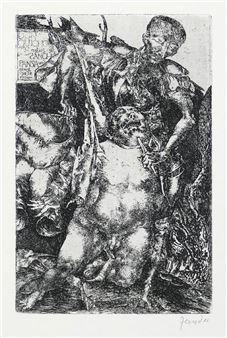 Don Quichote ersticht Sancho Pansa und nimmt ihm die Kleider - Heinz Zander