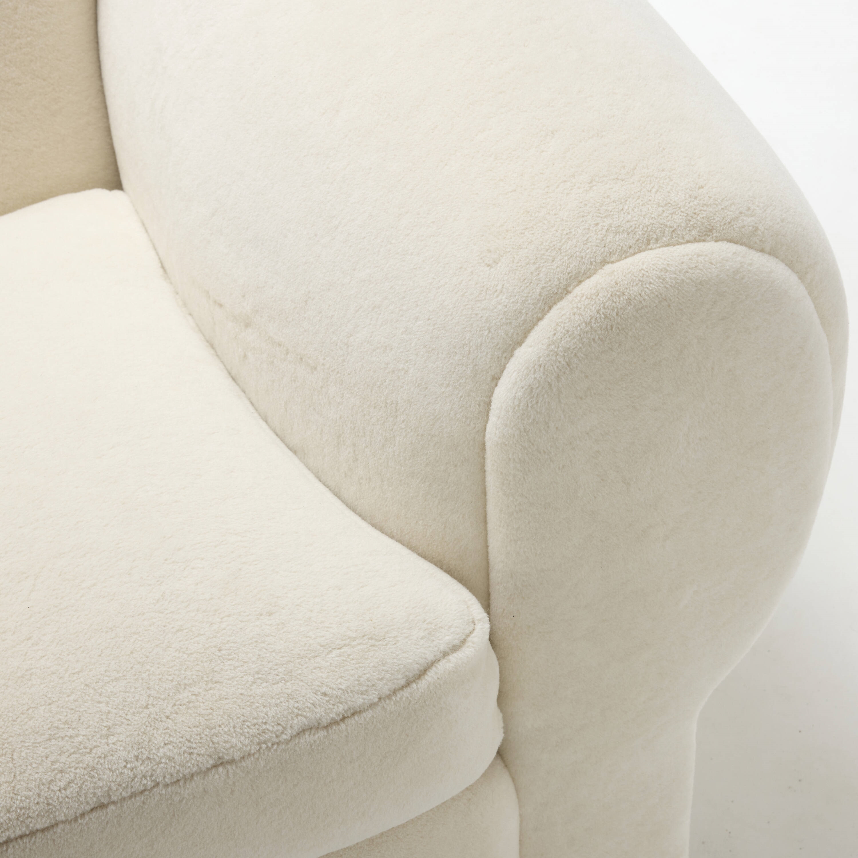 Artwork by Rene Drouet, Lounge chairs, pair, Made of Upholstery, Beech