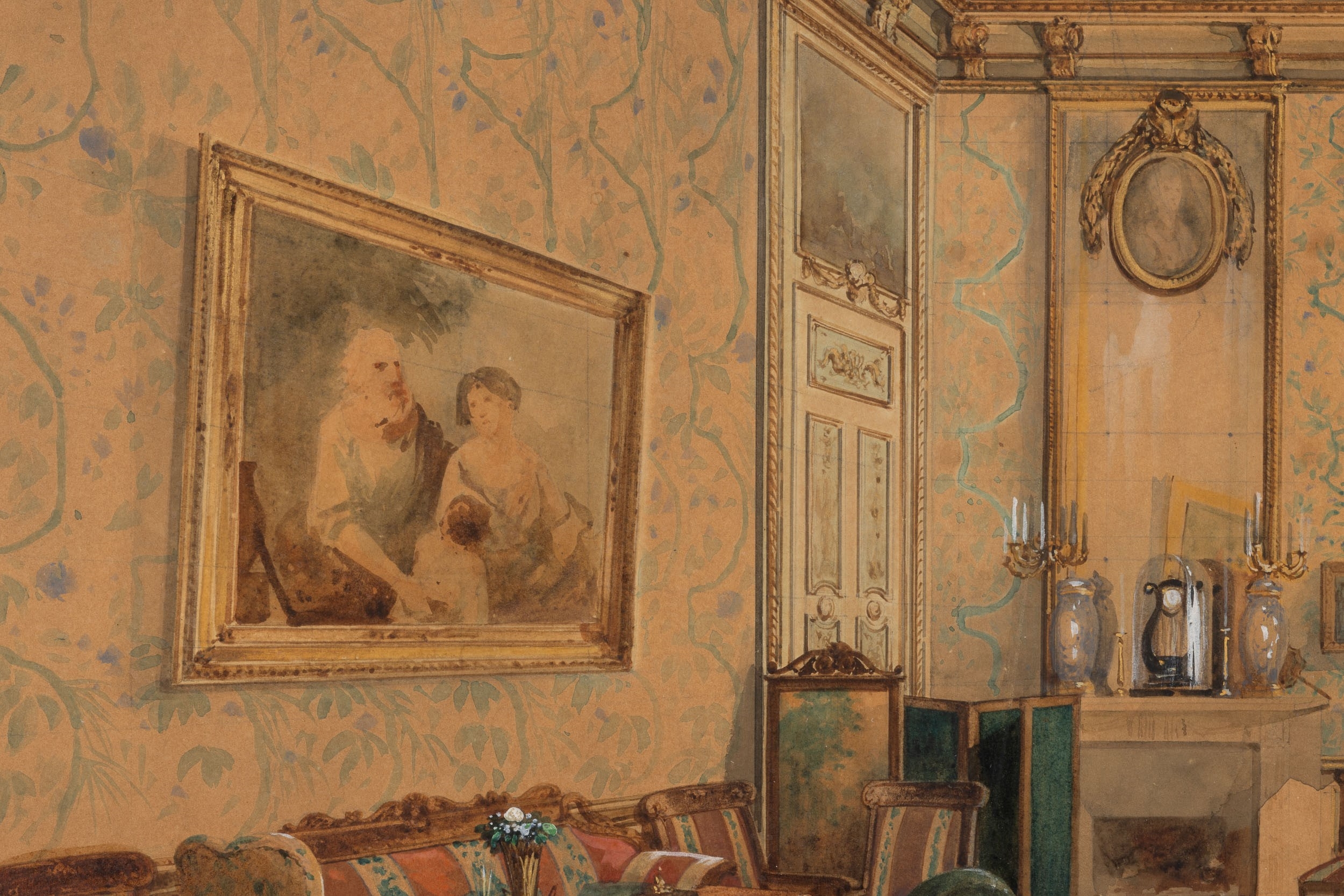 Joseph Léon Righini | La camera da letto di Carlo Alberto a Oporto ...
