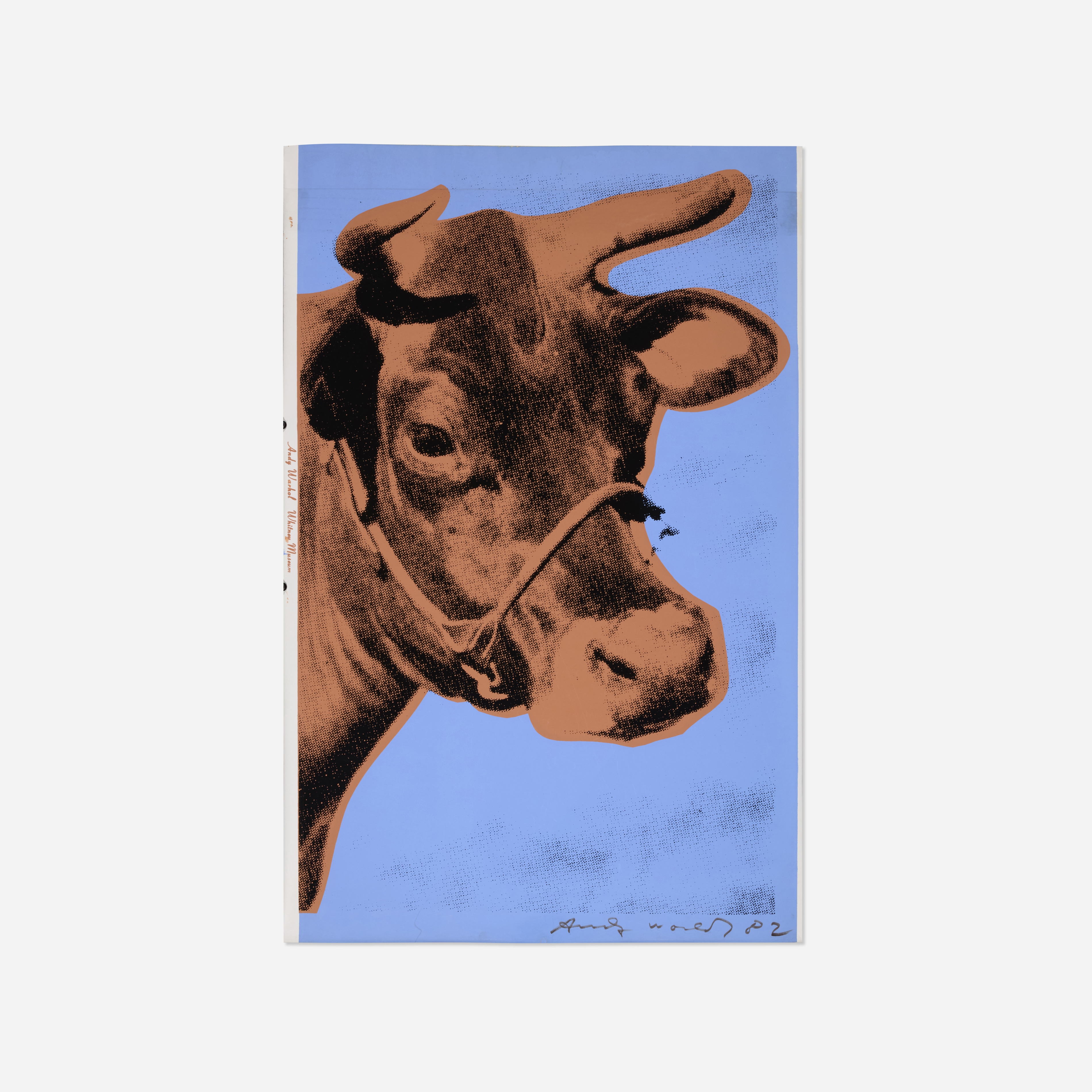 Artwork by Andy Warhol, Cow, Made of Screenprint In Colors On Wallpaper