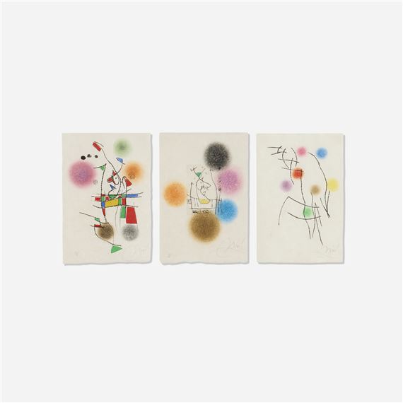 Joan Miró | Three works from the Miranda et la spirale suite (1979 ...
