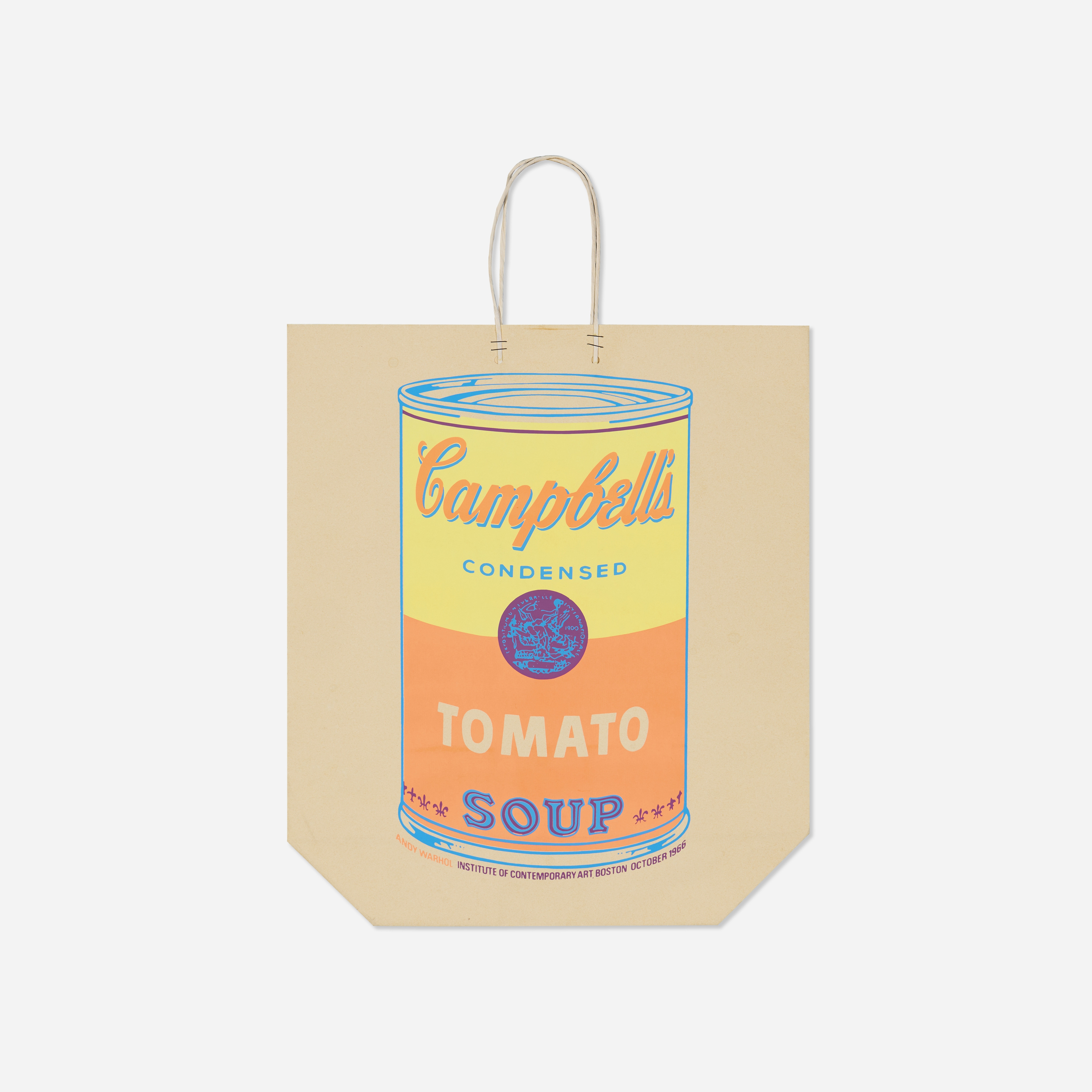 Artwork by Andy Warhol, Shopping Bag, Made of Screenprint In Colors On Shopping Bag