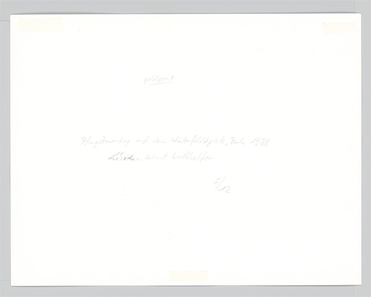 Artwork by Gabriele & Helmut Nothhelfer, Pfingstmontag auf dem Winterfeldtplatz, Berlin, Made of Gelatin Silver Print, Gold Toned