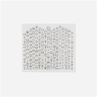 Inkblot Drawing 98-IB #32; Inkblot Drawing 98-IB #33 - Bruce Conner