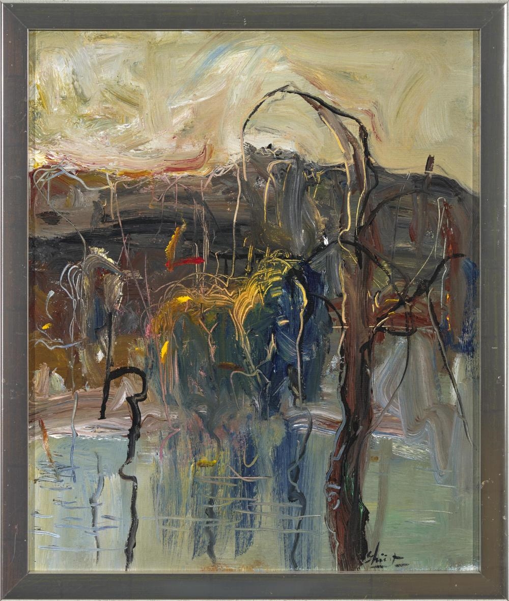 Artwork by Patrick Shirvington, Evening Bushfire, Made of Oil On Canvas