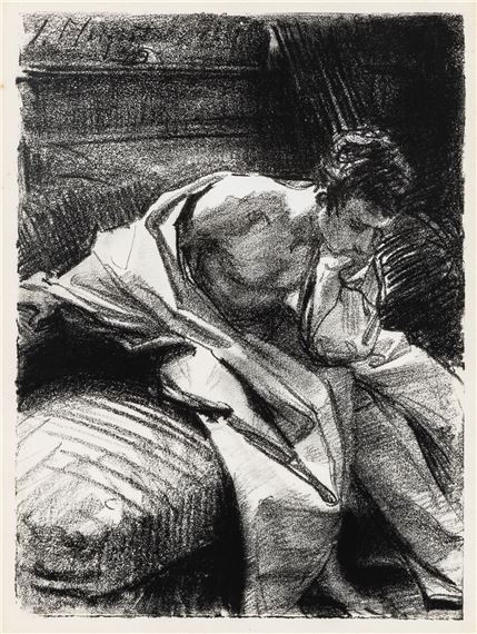 STUDY OF A YOUNG MAN (SEATED - John Singer Sargent