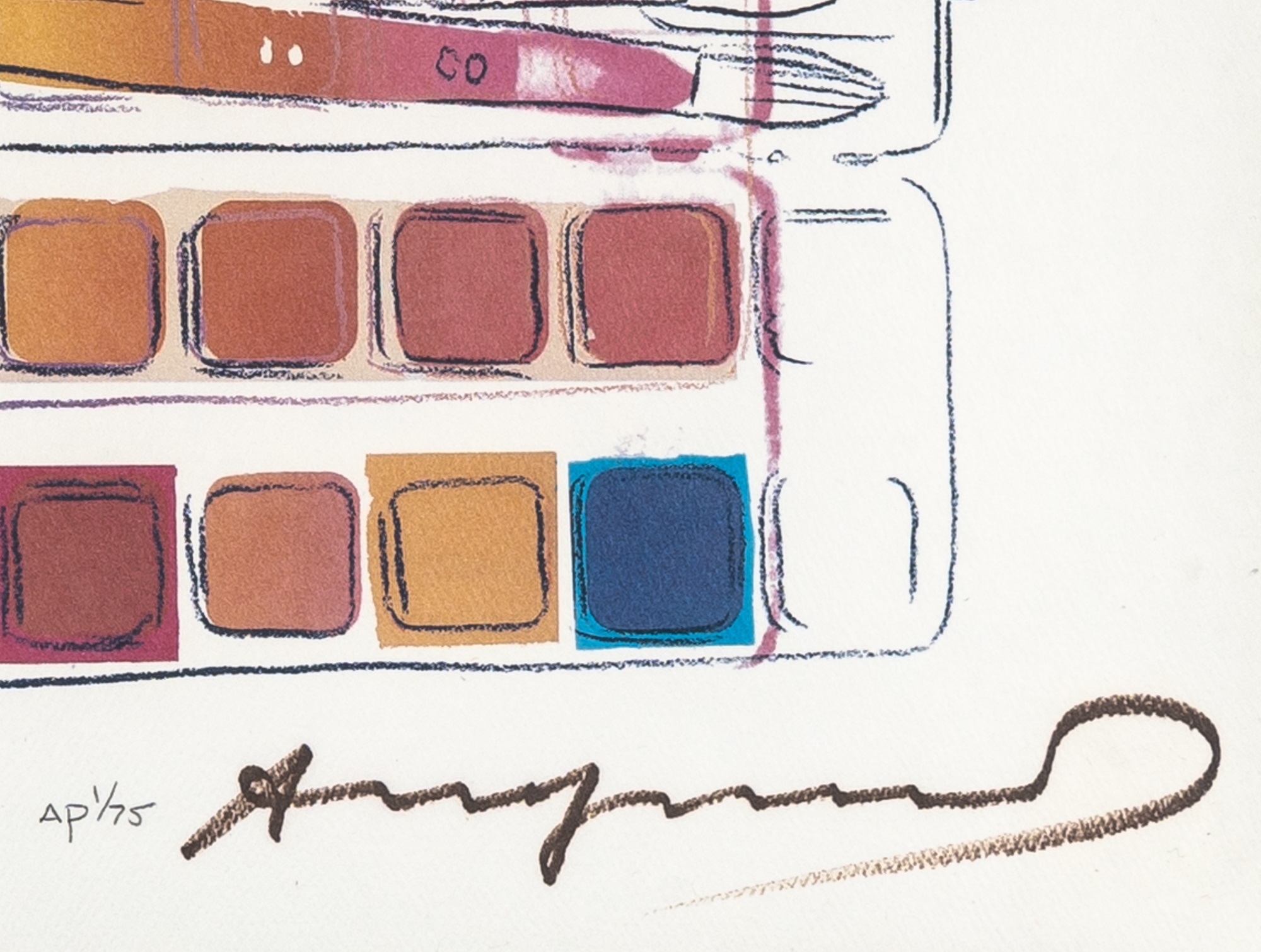 Andy Warhol | WATERCOLOR PAINT KIT WITH BRUSHES (1982) | MutualArt