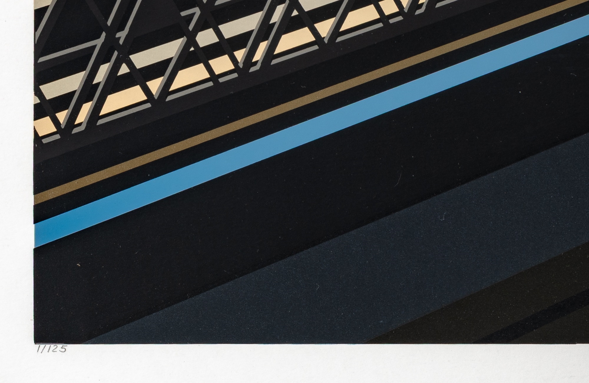 Artwork by Richard Estes, D-TRAIN, Made of Color Screenprint On Three Laminated Sheets Of Custom-Made German Museum Board