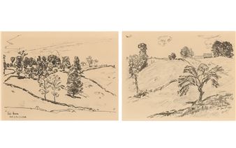 THE LITTLE SCHOOL HOUSE, LAND OF NOD; LAND OF NOD - Childe Hassam