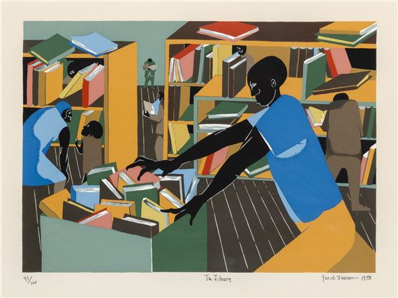 THE LIBRARY - Jacob Lawrence